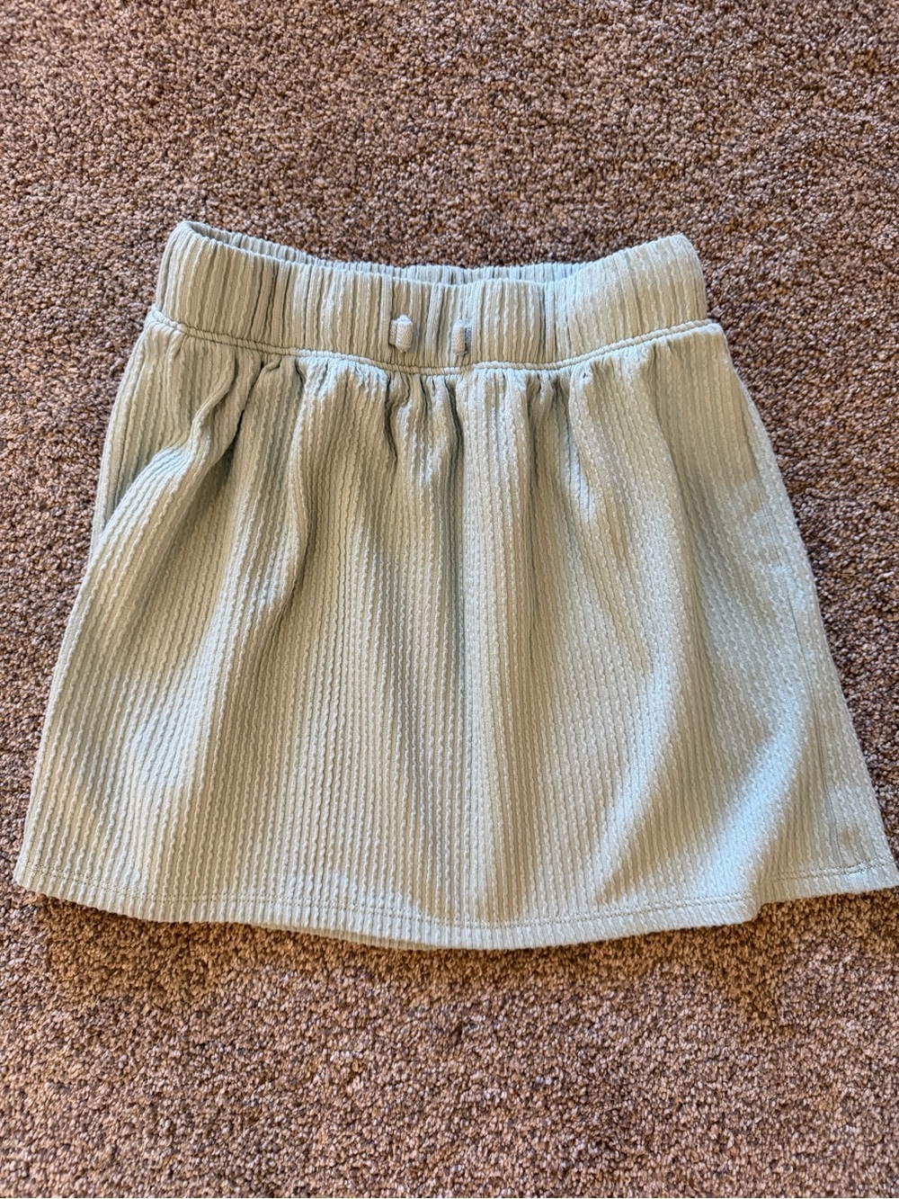Girl’s Light Mint Colored Drawstring Waist Skirt
